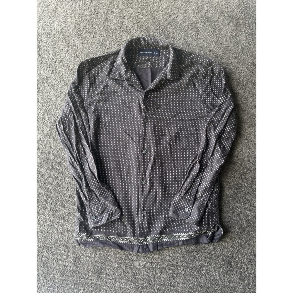 Abercrombie & Fitch Men's Shirt Size XS Black Plaid Casual Button down Preppy Go